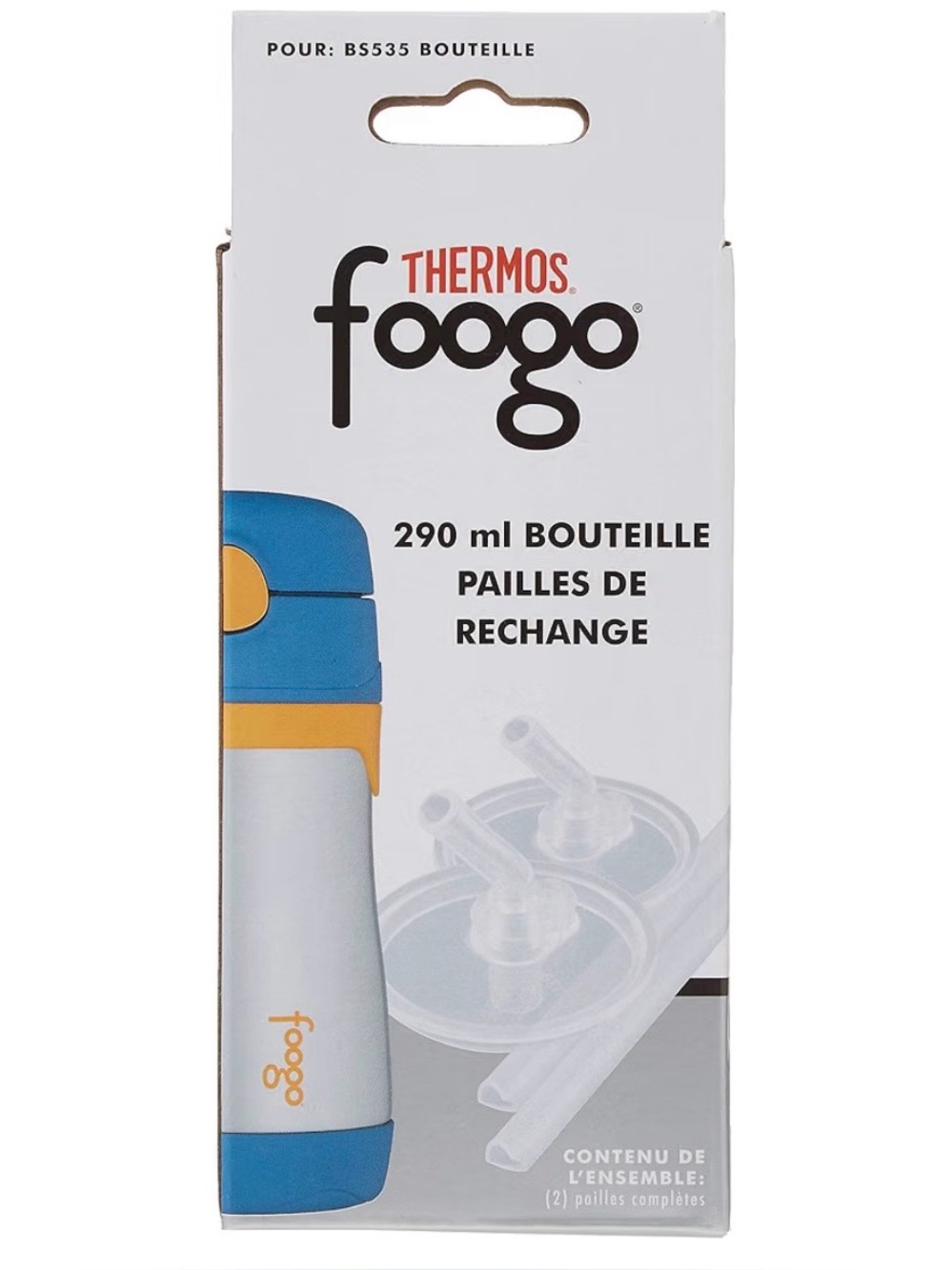 Thermo Foogo Replacement Straw set For 2 Straw New